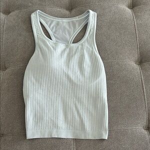 lululemon athletica Green Ribbed Racerback Tank